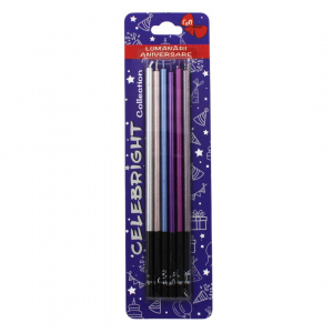 Set 6 lumânări pentru tort, Noble, multicolor, Celebright, 14.5cm