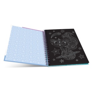 Set Art & Craft Carte De Colorat Cu Pagini Negre, personaj Isadora & Iceana - Nebulous Stars