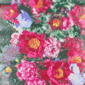 Set broderie diamante 5D 30x40cm Bujor - Img 1