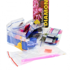 Set broderie diamante 5D 30x40cm Bujor - Img 2