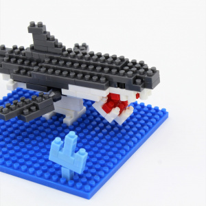 Set construcție Microbricks rechin 150 piese