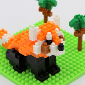Set construcție Microbricks red-panda 180 piese