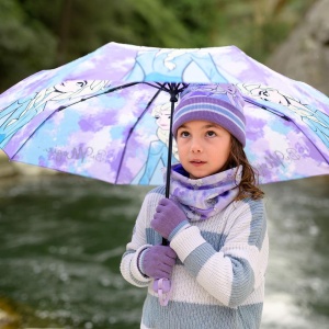 Set pentru copii, cu căciulă, mănuși, guler și cutie cadou, personaj Frozen, Cerda