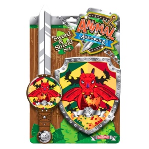 Set sabie și scut, Deluxebase, Animal Armouriez, model dragon