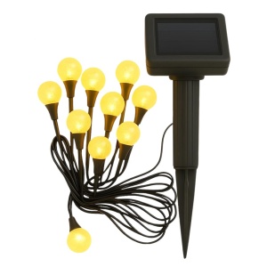 Set de lumini solare de grădină, tip ghirlandă cu 10 LED-uri IP44, 3.8M, 1.2v, Jumi