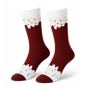Șosete Funny Ice Cream unisex, model înghețată pe băț, multicolor, One Size, cadou amuzant