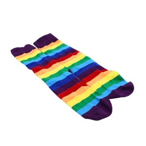 Șosete Funny Lollipop Curcubeu, model Candy Roll, unisex, mărime universală, cadou original