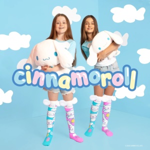 Șosete lungi colorate Madmia Cinnamoroll pentru fete 6-99 ani