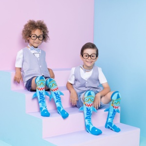 Șosete lungi colorate Madmia pentru băieți Shark 6-99 ani