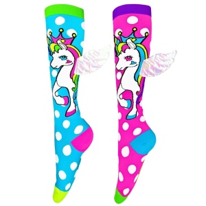 Șosete lungi colorate Madmia pentru fete Flying Unicorn 3-5 ani
