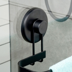 Suport pentru prosoape, Bathroom Solutions, prindere cu ventuză, negru mat, 60x8.5x10 cm - Img 6