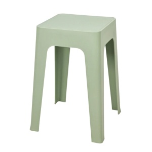 Taburet suprapozabil din plastic, 33x33x47cm, verde