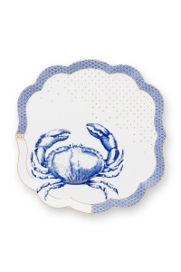Tavă din porțelan, 24x24cm, Pip Studio, 24x24cm, colecția Royal White