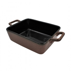 Tavita ceramica pentru gatit la cuptor caramiziu