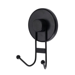 Towel hook, Bathroom Solutions, suction mounting, matt black, max. 3.5 kg, 7 x 5.5 x 12 cm