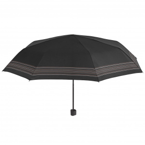 Umbrelă bărbați MINI manuală Perletti dungi negru-maro