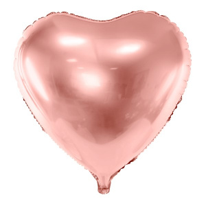 Balon party, model inimă, culoarea roz, 45 cm