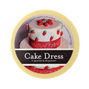 Bandă decorativă Cake Dress pentru torturi și prăjituri, 4.5cm x 15m, model dantelat, Splendor ciclam