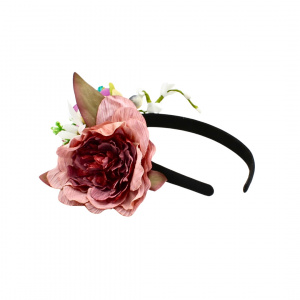 Coroniță de păr, cu flori multicolore, Zooky, bentiță florală fete, accesorii păr elegante evenimente