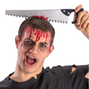Bentiță pentru Halloween cu fierăstrău în cap, Carnival Toys, accesoriu costum