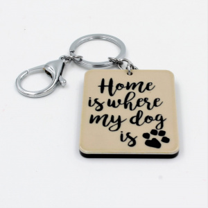 Breloc cu mesaj - Home Is Where My Dog Is - Img 2