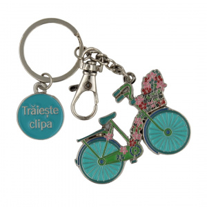 Breloc Happy & Bright bicicletă cu floricele - Img 2