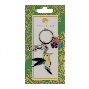 Breloc Happy & Bright colibri crem-albastru - Img 1