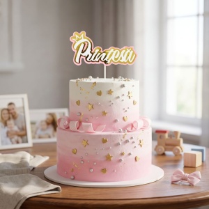 Cake Topper pentru tort model cuvântul Prințesă
