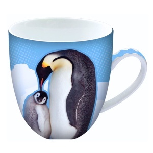Cană din ceramică, Deluxebase, imprimeu pinguin, 440 ml, colecția Animug