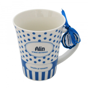 Cană din porțelan, Nekupto, 300 ml, personalizată Alin