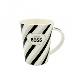 Cană din porțelan personalizată cu mesaj "I am the BOSS"