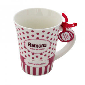 Cană din porțelan personalizată Ramona