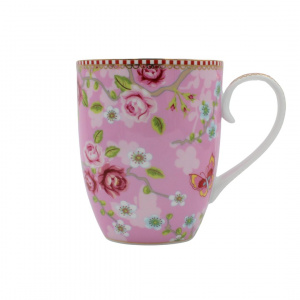 Cană porțelan, Pip Studio, colecția Chinese Rose, pink, 350ml