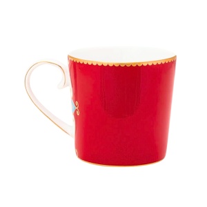 Cană porțelan, Pip Studio, Red, 150 ml, colecția Love Birds
