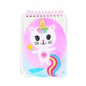 Carnețel, 3D, Pisicuță zână unicorn, 60 pagini - Img 1