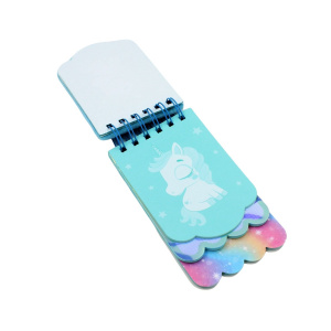 Carnețel, bleu, 3D, Unicorn, 120 pagini