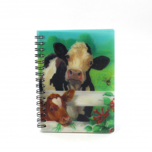 Carnețel zoo cu spirală 3D Bees and Cows
