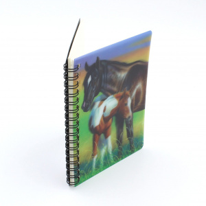 Carnețel zoo cu spirală 3D "LiveLife - Mare and foal"