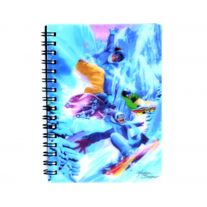 Carnețel zoo cu spirală 3D Snowboarder - Img 2