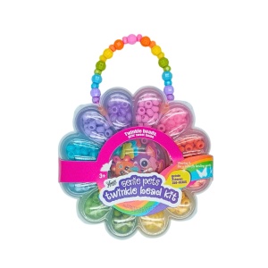 Children's bead set, Genie Pets Twinkle Bead Kit (Purple Owl & Orange Owl), 350+ pieces, ages 3+