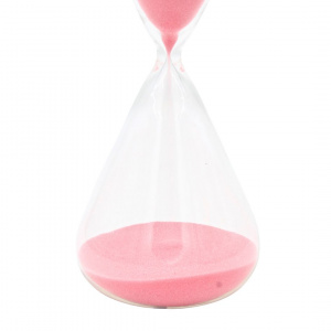 Clepsidră 20 minute cu nisip roz 20x8cm