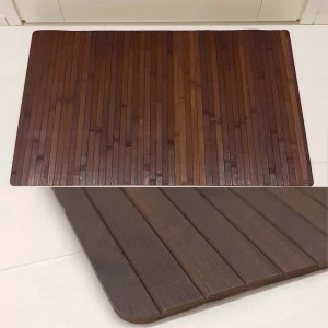 Covoraș flexibil, anitderapant, din bambus wenge, 80X50cm