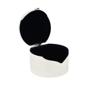 Cutie Bijuterii Rotundă 8 cm cu Fluture și Flori Colorate AZAY – Casetă Bijuterii Elegantă, Cutie Inel, Cadou Femei Premium cu Ambalaj