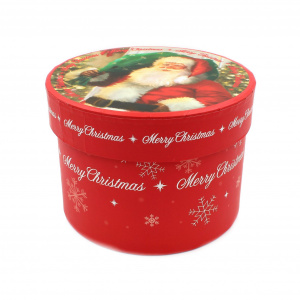 Cutie pentru cadouri rotunda Merry Christmas - Img 2