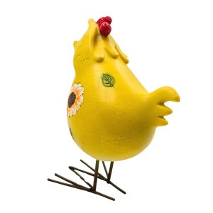 Decorațiune pentru Paște, model găină, 11.5x5x10 cm, galben