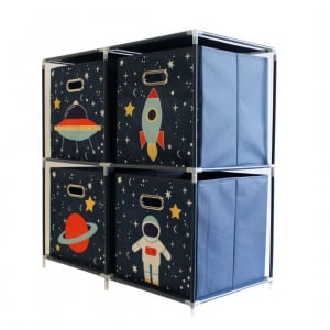 Dulap modular 2 rafturi și 4 cutii depozitare Space - Img 4