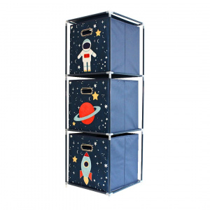 Dulap modular 3 rafturi și 3 cutii depozitare Space - Img 4