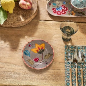Farfurie din porțelan, Pip Studio, Khaki, 12 cm, colecția Blooming Tales