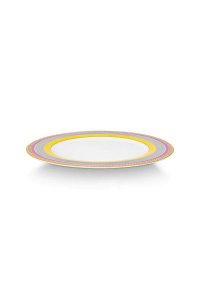 Farfurie din porțelan, Pip Studio, Stripes Yellow, 28cm, colecția Pip Chique - Img 2