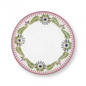 Farfurie din porțelan, Pip Studio, White, 23 cm, colecția Lily&Lotus